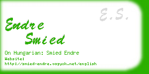 endre smied business card